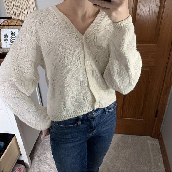 GAP Sweaters - Vintage GAP Heavy Cable Knit Cardigan Sweater